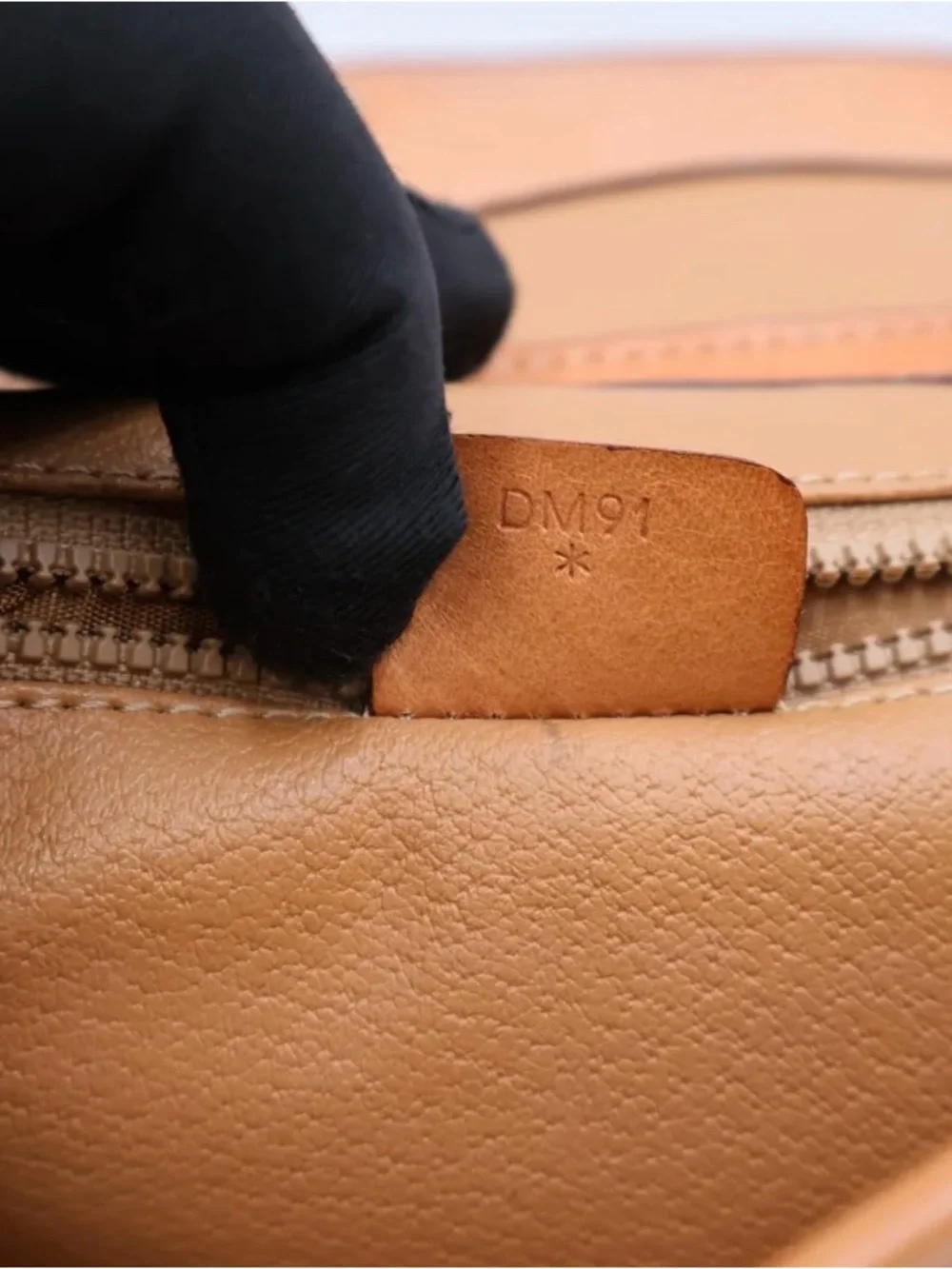 CELINE Brown Monogram Envelope Messenger with Tan Trim